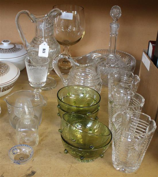 Various items of glass